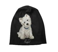 RAAXIHL Autumn and Winter Warm Hats，Custom Sweet West Highland White Terrier Dog Skullies Beanies Caps Winter Knitted Hats Adult Unisex Westie Puppy Bonnet Hats