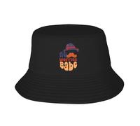 RAAXIHL Winter Warm Cotton No Worries Babe A Adult Fisherman's Hat A Bucket Hat Black