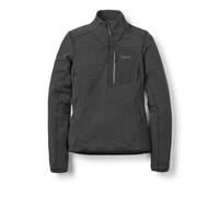 Rab Women’s Ascendor Light Pull-On - Half-Zip Fleece Coat for Climbing, Skiing, & Mountaineering - Black - Small