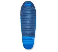 Rab - Ascent -12C / 10F - Down sleeping bag size Long - Body Size: 200 cm, blue