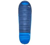 Rab Men's Ascent -6°C Down Sleeping Bag - Lightweight Warm Mummy Sleeping Bag for Camping & Backpacking - Tempest Blue/Maya Blue - Regular, Left Zip