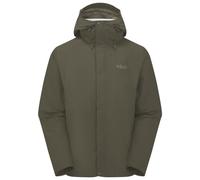 Rab Men's Downpour Jacket - Lightweight Waterproof Hooded Coat for Hiking & Trekking - Army - X-Large
