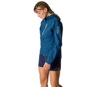 Rab Women's Downpour Trail Jacket - Lightweight Waterproof Hooded Coat for Hiking & Trekking - Tempest Blue - 12