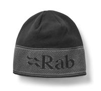 Rab Logo Band Beanie - Lightweight Warm Skull Cap for Hiking, Climbing, & Skiing - Black/Graphene - One Size