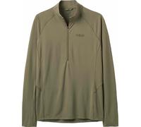Rab - Long-sleeved half-zip hiking T-shirt - Sonic LS Zip Light Khaki for Men - Size S Khaki S