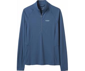 Rab - Long-sleeved half-zip hiking T-shirt - Sonic LS Zip W Tempest Blue for Women - Size 10 UK Blue 10 UK