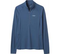 Rab - Long-sleeved half-zip hiking T-shirt - Sonic LS Zip W Tempest Blue for Women - Size 12 UK Blue 12 UK