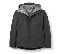 Rab Men's Downpour Jacket - Lightweight Waterproof Hooded Coat for Hiking & Trekking - Black - Medium