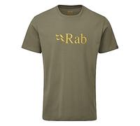 Rab Men’s Stance Logo Tee Breathable Organic Cotton T-Shirt for Trekking, Climbing, & Casual Use - Light Khaki - Small