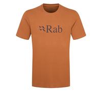 Rab Men’s Stance Logo Tee - Breathable Organic Cotton T-Shirt for Trekking, Climbing, & Casual Use - Red Earth - Medium