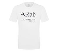 Rab Men’s Stance Mountain Tee - Breathable Organic Cotton T-Shirt for Trekking, Climbing, & Casual Use - White - Small