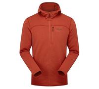 Rab Men's Ascendor Light Hoody Fleece Hooded Full-Zip Jacket for Climbing, Skiing, Backcountry Touring, & Mountaineering - Tuscan Red - Medium