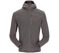 Rab Men's Ascendor Light Hoody Fleece Hooded Full-Zip Jacket for Climbing, Skiing, Backcountry Touring, & Mountaineering - Graphene - X-Large