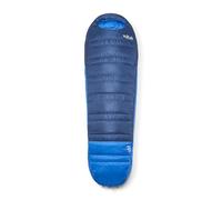 Rab Men's Ascent -6°C Down Sleeping Bag - Lightweight Warm Mummy Sleeping Bag for Camping & Backpacking - Tempest Blue/Maya Blue - Regular, Left Zip