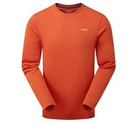 Rab Men's Basecamp 3 Peak Tee - Long-Sleeve Graphic T-Shirt for Hiking, Trekking, & Everyday Use - Red Clay - Small
