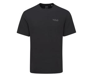 Rab Men's Crimp Logo Tee Short Sleeve Logo T-Shirt for Hiking, Trekking, & Everyday Use - Beluga - Large