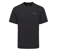 Rab Men's Crimp Logo Tee Short Sleeve Logo T-Shirt for Hiking, Trekking, & Everyday Use - Beluga - Small