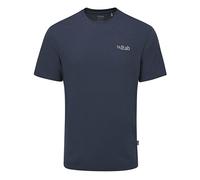 Rab Men's Crimp Logo Tee Short Sleeve Logo T-Shirt for Hiking, Trekking, & Everyday Use - Tempest Blue - Medium