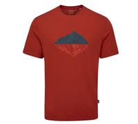 Rab Men's Crimp Reflection Tee Short Sleeve Graphic T-Shirt for Hiking, Trekking, & Everyday Use - Tuscan Red - X-Large