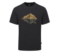 Rab Men's Crimp Reflection Tee Short Sleeve Graphic T-Shirt for Hiking, Trekking, & Everyday Use - Beluga - Small