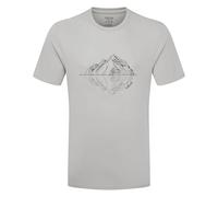 Rab Men's Crimp Reflection Tee - Short-Sleeve Graphic T-Shirt for Hiking, Trekking, & Everyday Use - Light Zinc - X-Large