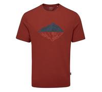Rab Men's Crimp Reflection Tee Short Sleeve Graphic T-Shirt for Hiking, Trekking, & Everyday Use - Tuscan Red - Medium