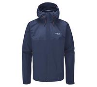 Rab Men's Downpour Eco Waterproof Breathable Jacket for Hiking, Trekking, & Climbing - Deep Ink - Large