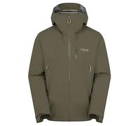 Rab Men's Downpour Mountain Jacket - Lightweight Waterproof Hooded Coat for Hiking & Trekking - Army - Medium