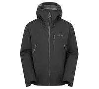 Rab Men's Downpour Mountain Jacket - Lightweight Waterproof Hooded Coat for Hiking & Trekking - Black - Medium