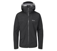 Rab Men's Downpour Plus 2.0 Waterproof Breathable Jacket for Hiking, Trekking, & Climbing - Black - Medium