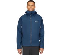 Rab Men's Downpour Plus 2.0 Waterproof Breathable Jacket for Hiking, Trekking, & Climbing - Tempest Blue - X-Large