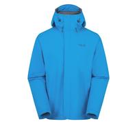 Rab Men's Downpour Jacket - Lightweight Waterproof Hooded Coat for Hiking & Trekking - Maya Blue - Small