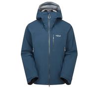 Rab Men's Firewall Mountain Jacket - Lightweight Waterproof Hooded Coat for Climbing & Hiking - Tempest Blue - Large