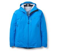 Rab Men's Firewall Mountain Jacket - Lightweight Waterproof Hooded Coat for Climbing & Hiking - Maya Blue - X-Large