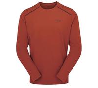 Rab Men's Force LS Tee Lightweight Long-Sleeve T-Shirt for Trekking, Climbing, & Trail Running - Tuscan Red - Medium