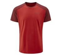 Rab Men's Force Tee Lightweight T-Shirt for Trekking, Climbing, & Trail Running - Ascent Red/Oxblood Red - Medium