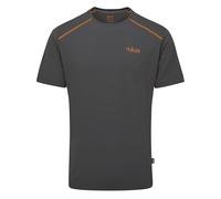 Rab Men's Force Tee Lightweight T-Shirt for Trekking, Climbing, & Trail Running - Graphene - Medium