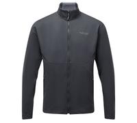 Rab Men's Geon Jacket Casual Lightweight Fleece Sweatshirt - Black/Steel - Large