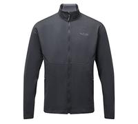 Rab Men's Geon Jacket Casual Lightweight Fleece Sweatshirt - Black/Steel - Large