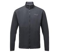 Rab Men's Geon Jacket Casual Lightweight Fleece Sweatshirt - Black/Steel - Medium