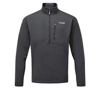 Rab Men's Geon Pull-On Casual Lightweight Fleece Sweatshirt - Black/Steel - Medium