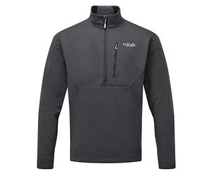 Rab Men's Geon Pull-On Casual Lightweight Fleece Sweatshirt - Black/Steel - Medium