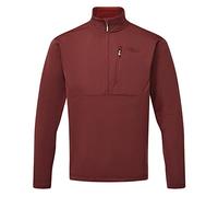 Rab Men's Geon Pull-On Casual Lightweight Fleece Sweatshirt - Oxblood Red/Ascent Red - Small