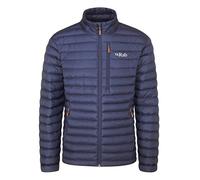 Rab Men's Microlight Jacket - Lightweight Down Coat for Trekking, Climbing, & Skiing - Deep Ink (Marmalade) - Small