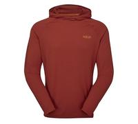 Rab Men's Sonic Hoody Lightweight Breathable Baselayer Shirt for Hiking & Trail Running - Red Clay - Large