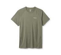 Rab Men's Sonic Tee - Lightweight Breathable Short-Sleeved T-Shirt for Trail Running & Hiking - Light Khaki - Medium