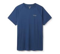 Rab Men's Sonic Tee - Lightweight Breathable Short-Sleeved T-Shirt for Trail Running & Hiking - Tempest Blue - Medium