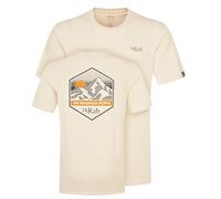 Rab Stance Mountain Peak - T-shirt - Men's Ecru M