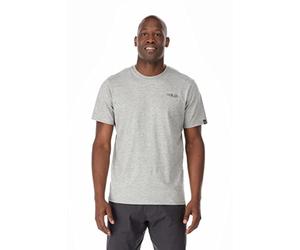 Rab Men's Stance Mountain Peak Tee Short-Sleeve Graphic T-Shirt for Hiking, Trekking, & Everyday Use - Grey Marl - X-Large