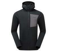 Rab Men's Superflux Hoody Lightweight Fleece Jacket for Trekking & Climbing - Black - X-Large